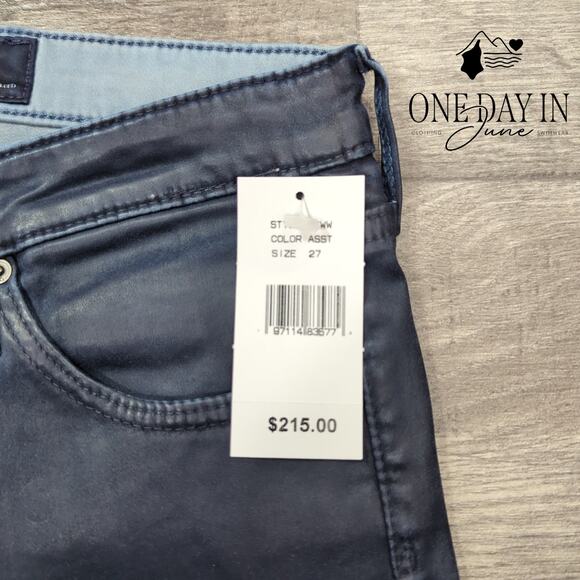 Adriano Goldschmied The Legging Ankle Super Skinny Faux Leather Jeans Size 27 (4 - Picture 2 of 6